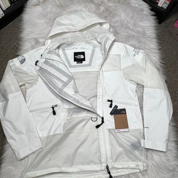 THE NORTH FACE STEEP TECH LIGHT RAIN JACKET WHITE - Picture 3 of 10